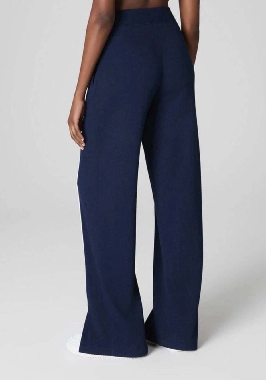 SPANX AirEssentials Pique Straight Leg Track Pant Timeless Navy Blue XL Tall - Picture 2 of 6